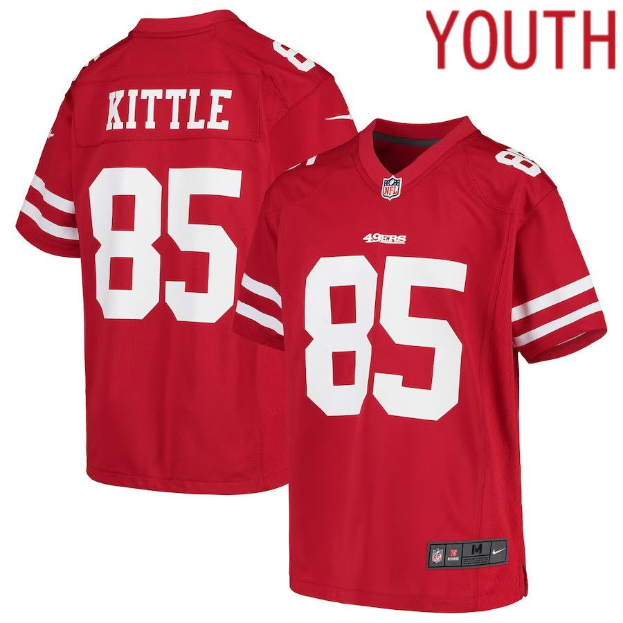 Youth San Francisco 49ers #85 George Kittle Nike Scarlet Player Game NFL Jersey->san francisco 49ers->NFL Jersey
